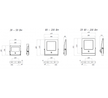 Прожектор светодиодный LEADER LED 80W A30 740 RAL9006  1350004070  Световые Технологии
