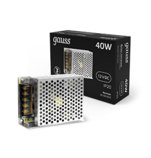 Блок питания для светодиодной ленты LED STRIP PS 40W 12V IP20  202003040  Gauss