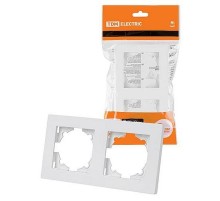 Рамка 2-х постовая белая "Сенеж"   SQ1816-0055  TDM