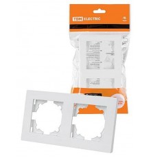 Рамка 2-х постовая белая "Сенеж"   SQ1816-0055  TDM