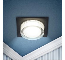 Светильник встраиваемый декоративный DK108 BK MR16 GU5.3 черный  Б0058399  ЭРА