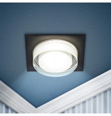 Светильник встраиваемый декоративный DK108 BK MR16 GU5.3 черный  Б0058399  ЭРА