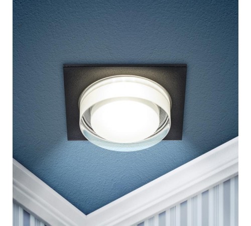 Светильник встраиваемый декоративный DK108 BK MR16 GU5.3 черный  Б0058399  ЭРА