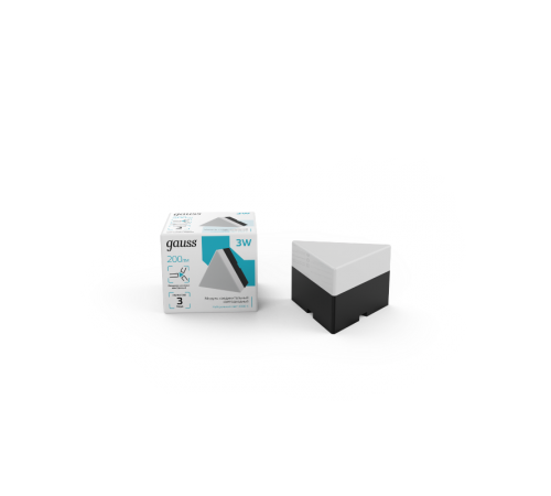 Модуль треугольный светодиодный  IP40 72*63*55мм 3W 200Лм 4000К Shop Lighting черный 1/100  883665248  Gauss