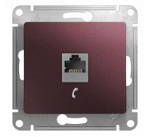 Glossa Баклажановый Розетка телефонная RJ11  GSL001181T  SE