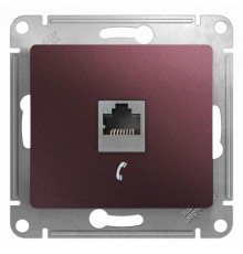 Glossa Баклажановый Розетка телефонная RJ11  GSL001181T  SE