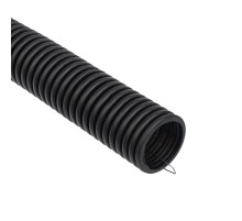 Труба гофрированная из ПНД с зондом, черная 25 мм, (бухта 50 м/уп.)  28-0025-3  REXANT