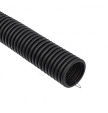 Труба гофрированная из ПНД с зондом, черная 25 мм, (бухта 50 м/уп.)  28-0025-3  REXANT