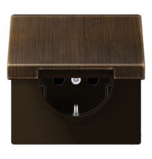 Штепсельная розетка SCHUKO 16A 250V~ с крышкой, защитой от детей  ME1520KIKLAT  Jung