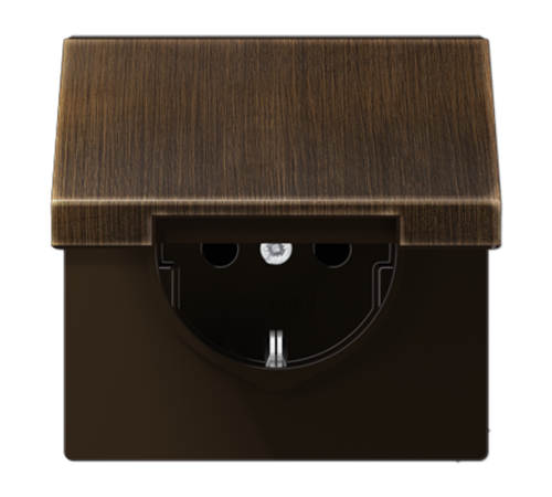 Штепсельная розетка SCHUKO 16A 250V~ с крышкой, защитой от детей  ME1520KIKLAT  Jung