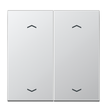 Клавиша для KNX кнопки, 2 группы с символами "стрелки"; металл; алюминий  AL102P  Jung