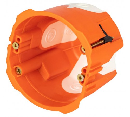 Коробка установочная ЭРА KUU-71-65-unibox универсальная UniBox для твердых и полых стен саморез оранжевая 71х65мм  Б0061062  ЭРА