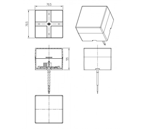 Модуль соединительный светодиодный SML-AC-B-6K-04 для трековых светильников SML 3Вт 6500K 270Лм квадрат черный  Б0050961  ЭРА