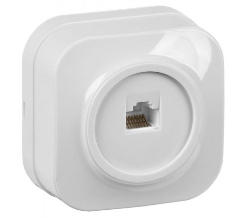 РК10-ХБ Розет. 1-ая комп. о/у GLORY белый  EKH10-K01  IEK