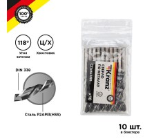 Сверло по металлу 7,0 мм HSS (10 шт. в упаковке) DIN 338  KR-91-0623  Kranz