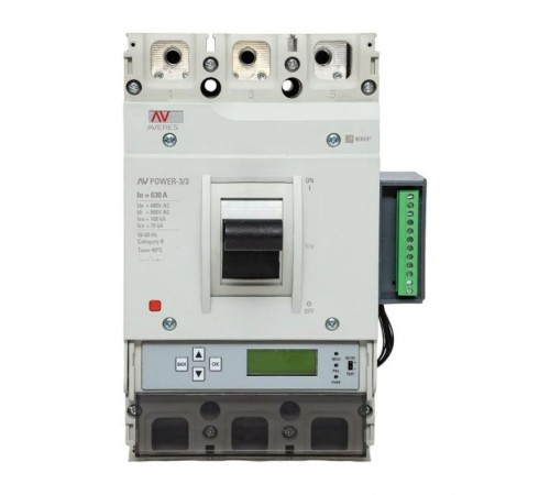 Выключатель автоматический AV POWER-3/3 630А 100kA ETU6.2 AVERES  mccb-33-630H-6.2-av  EKF