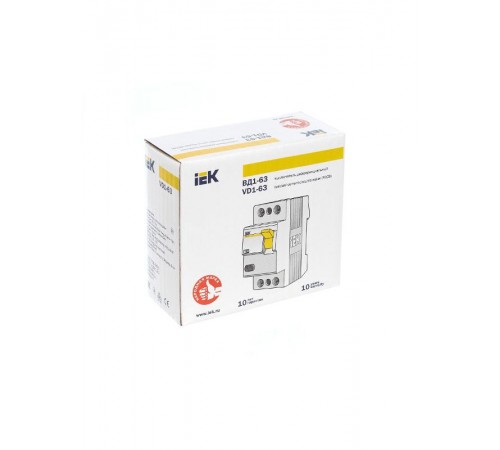 Выключатель дифференциальный (УЗО) ВД1-63 2п 25А 10мА тип AC  MDV10-2-025-010  IEK