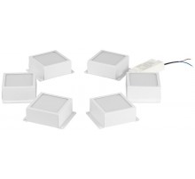 Комплект светодиодных светильников 6 штук  SPO-646-3-4K-W6 36Вт 4000К 3420Лм IP40 89x89x40 белый грильято 100х100мм  "домино"   Б0063062  ЭРА