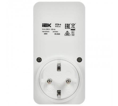 РТЭ-6 Розетка-таймер электр. 1мин 24ч 16А IP20  ERT10-1-16-S-01-5-K01  IEK