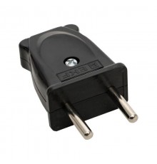 Вилка плоская б/3 черная 10А 250 В EKF Proxima EKF  AVP10-30-rpl  EKF