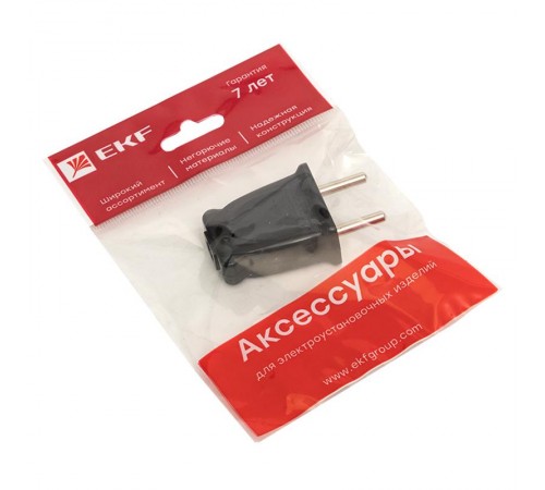 Вилка плоская б/3 черная 10А 250 В EKF Proxima EKF  AVP10-30-rpl  EKF