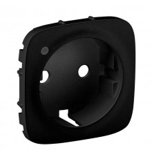 Valena ALLURE Антрацит Накладка розетки с/з с подсветкой/индикацией  754858  Legrand