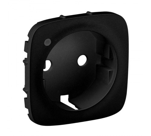 Valena ALLURE Антрацит Накладка розетки с/з с подсветкой/индикацией  754858  Legrand