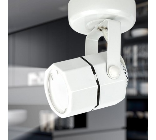 Светильник трековый OL2 GU10 WH накладной, белый  Б0044259  ЭРА