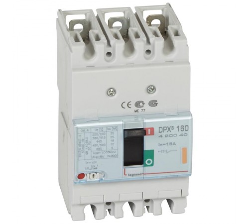 Автоматический выключатель DPX3 160 термомагнитный расцепитель 25кА 400В 3П 16А  420040  Legrand