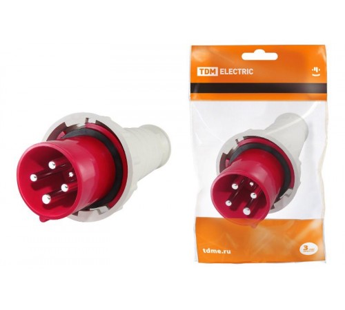 Вилка 034 3Р+РЕ 63А 380В IP54   SQ0601-0007  TDM