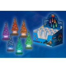 Фигура светодиодная "Ёлочка"  ULD-F620 RGB XMAS TREE SET12 набор 12 шт RGB 5х10см. IP20 от ЭП CR2032 (в/к)  11040  Uniel