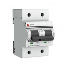 Выключатель автоматический двухполюсный ВА 47-125 125А C 15кА PROxima  mcb47125-2-125C  EKF
