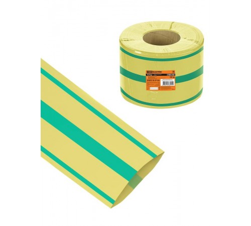 Термоусаживаемая трубка  ТУТнг 80/40 желто-зеленая (25 м/ролл)   SQ0518-0136  TDM