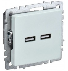 BRITE Розетка USB A+A 3,1А РЮ10-1-БрЖ жемчужный  BR-U21-D31-K36  IEK