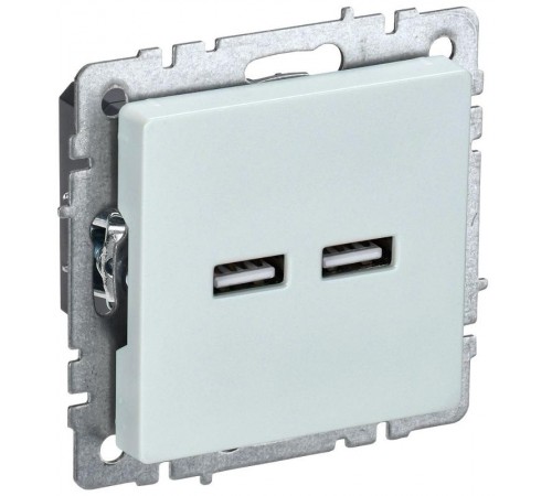 BRITE Розетка USB A+A 3,1А РЮ10-1-БрЖ жемчужный  BR-U21-D31-K36  IEK