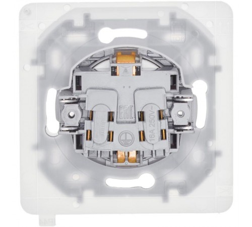 Inspiria Белый Розетка с крышкой с заземлением С/У со шторками 16А IP44 без рамки  673740  Legrand