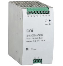 Блок питания OPS 220В AC/24В DC 240Вт ONI  OPS-DC24-240B  ONI