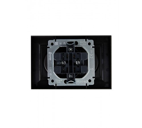 BRITE Розетка 2-ая без заземления без шторок10А в сборе РС12-2-БрТБ темная бронза  BR-R20-10-K45-F  IEK