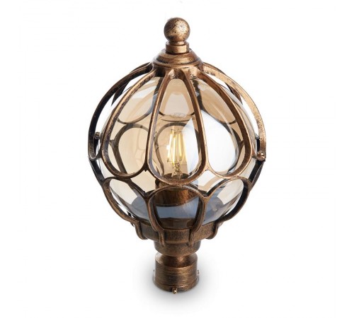 Светильник садово-парковый PL3703 60W 230V E27 180*180*320мм черное золото (на столб) ОТК ДИАМЕТР ОСНОВАНИЯ 45 мм  11359  FERON