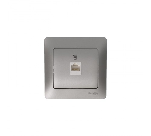 Glossa Платина Розетка компьютерная RJ45 кат.5E  GSL001281K  SE