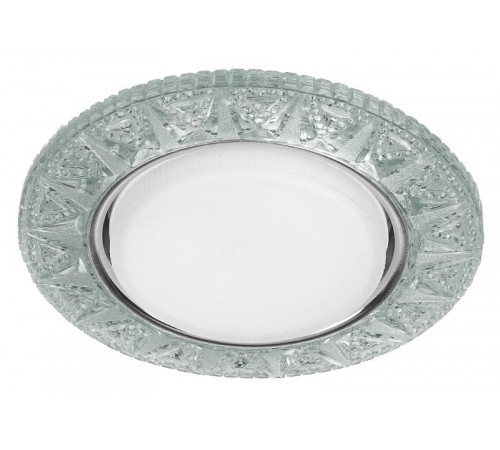 Светильник точечный встраиваемый под лампу DK LD22 15Вт GX53 прозрачный с подсветкой  Б0029625  ЭРА