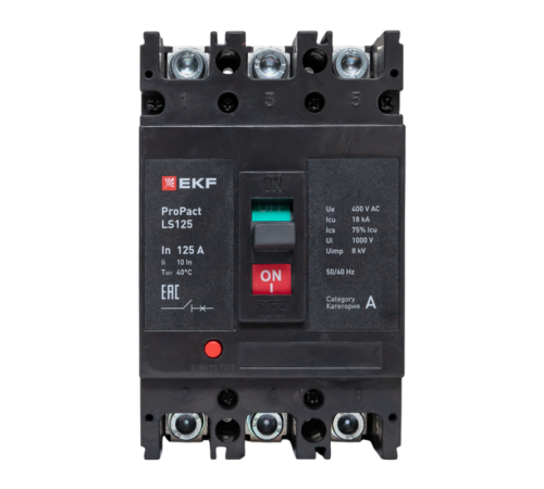 Выключатель автоматический LS125 18кА 3P 125А ProPact  mccb-125-18-3-125-ls  EKF