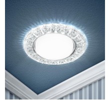 Светильник точечный встраиваемый под лампу DK LD22 15Вт GX53 прозрачный с подсветкой  Б0029625  ЭРА