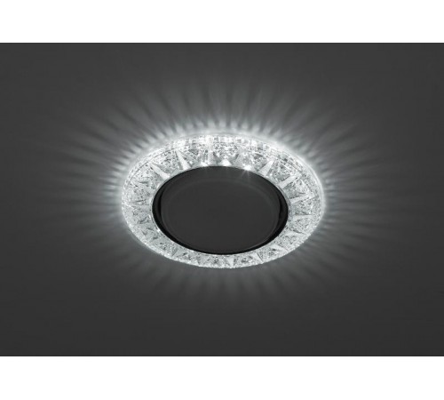 Светильник точечный встраиваемый под лампу DK LD22 15Вт GX53 прозрачный с подсветкой  Б0029625  ЭРА