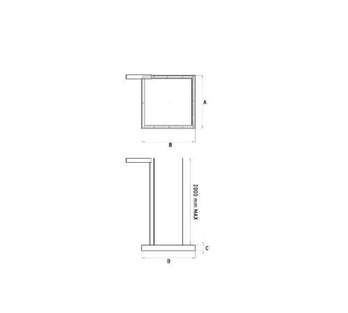 Светильник светодиодный PROFILE 30L P LED L1200/1200 WH 4000K  1248003430  Световые Технологии