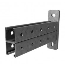 Консоль СТРАТ двойная 41х41, база 100, толщ. 2,5 мм, гор. цинк, 375501  КСД-41х41х100-2,5-ГЦ   Ostec