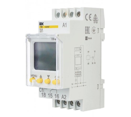 Таймер ТЭ80 цифровой 16А 230В на DIN-рейку KARAT  MTA10-16-080  IEK