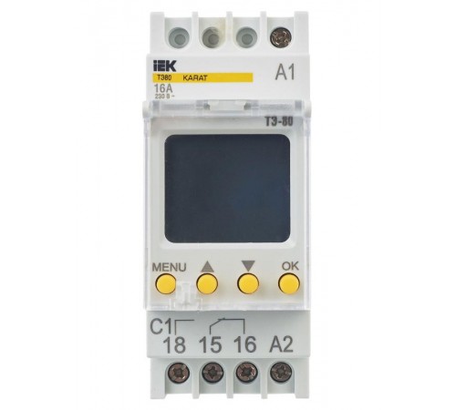 Таймер ТЭ80 цифровой 16А 230В на DIN-рейку KARAT  MTA10-16-080  IEK