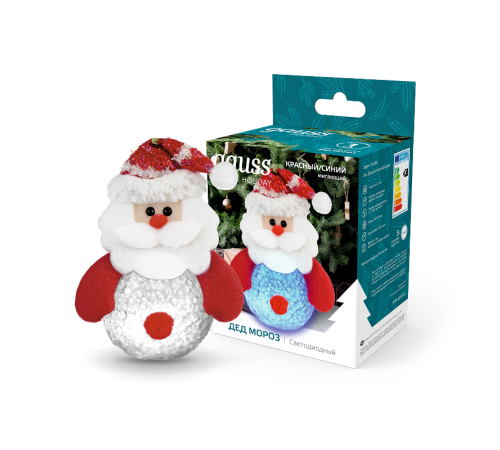 Светильник декоративная фигурка светодиодная "Дед Мороз" серия Holiday 0,1W, два цвета, 1/100  HL001  Gauss
