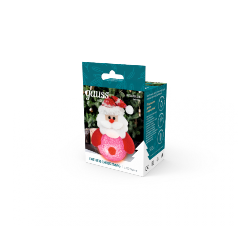 Светильник декоративная фигурка светодиодная "Дед Мороз" серия Holiday 0,1W, два цвета, 1/100  HL001  Gauss